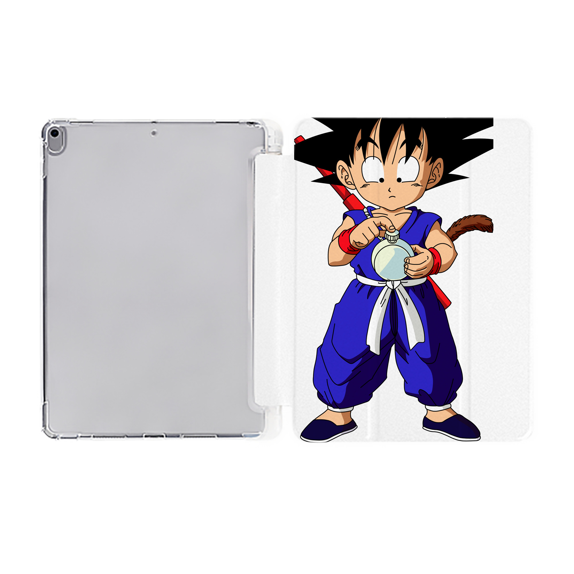 （画像用） ドラゴンボール 孫悟空（そん ごくう）Son Goku カカロット DRAGON BALL Kakarotto IPad ケース ペン収納付き 三つ折りスタンド PUレザー×シリコン 対応機種9.5/10.5/10.9インチ